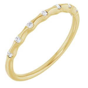 14K Yellow .07 CTW Lab-Grown Diamond Stackable Ring