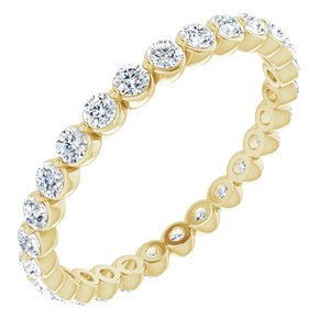 14K Yellow 3/4 CTW Natural Diamond Eternity Band Size 4.5