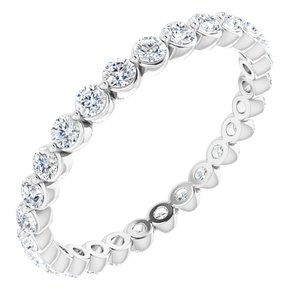 Platinum 3/4 CTW Natural Diamond Eternity Band Size 5