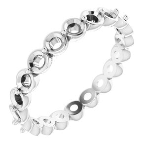 14K White Eternity Band Size 5