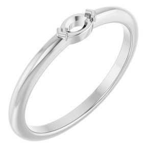 Sterling Silver 4.5x2.5 mm Marquise Solitaire Ring