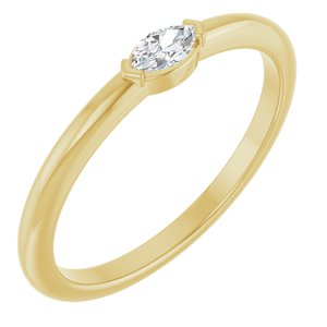 14K Yellow 1/8 CTW Natural Diamond Solitaire Ring