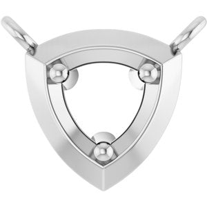 Sterling Silver 3.5 mm Round Solitaire Necklace Center