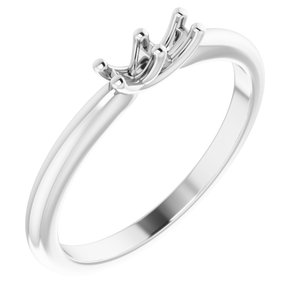 Sterling Silver 2-Stone Family Stackable Woven Ring