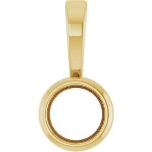 14K Yellow 2.5 mm Round Bezel-Set Solitaire Pendant