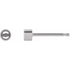 Sterling Silver 2.5 mm Round Micro Single Stud Earring
