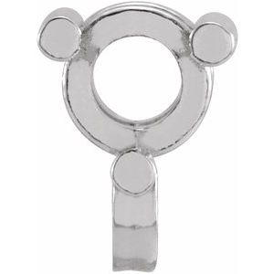 14K White 3 mm Round Bracelet Link