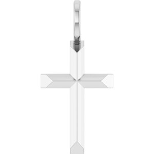 Sterling Silver Knife-Edge Cross Pendant