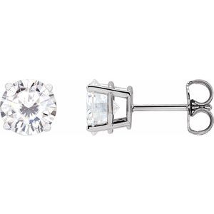 Platinum 6.5 mm Stuller Lab-Grown Moissanite Earrings