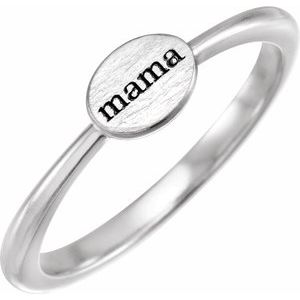 Sterling Silver Mama Ring