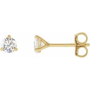 14K Yellow 1/6 CTW Lab-Grown Diamond Stud Earrings