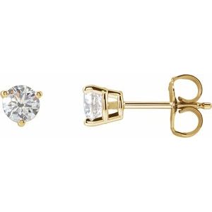 14K Yellow 1/2 CTW Natural Diamond Earrings