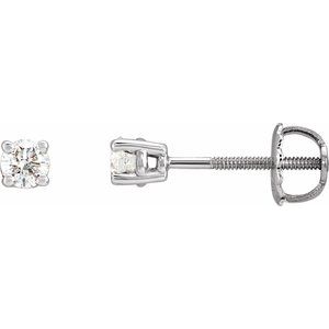 14K White 1/3 CTW Natural Diamond Stud Earrings