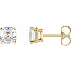 14K Yellow 3/8 CTW Natural Diamond 4-Prong Basket Earrings
