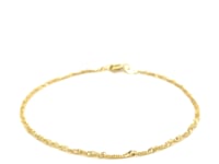 10k Yellow Gold Singapore Anklet 1.5mm