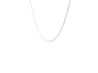 14k White Gold Cable Link Chain 0.5mm 