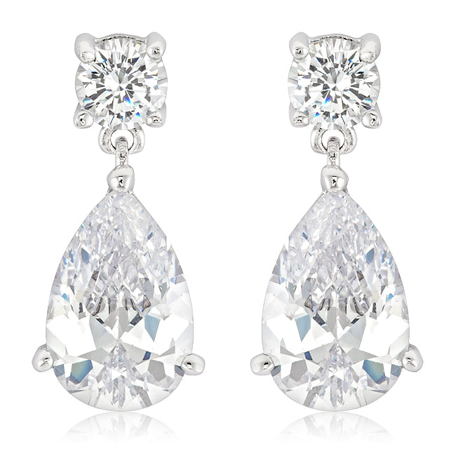Elegant Cubic Zirconia Drop Earrings