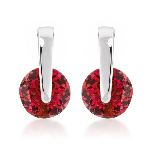 Red CZ Elegance Earrings