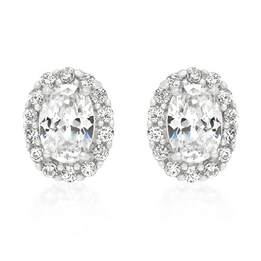 Clear Stone Estate Earrings