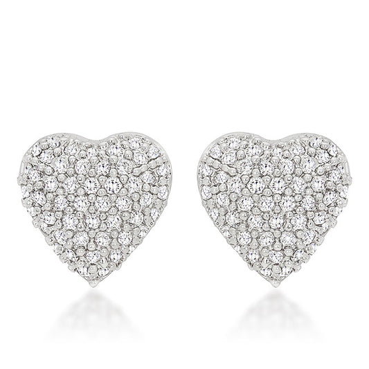 Special Pave Heart Earrings