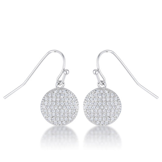 .6 Ct Elegant CZ Disk Earrings