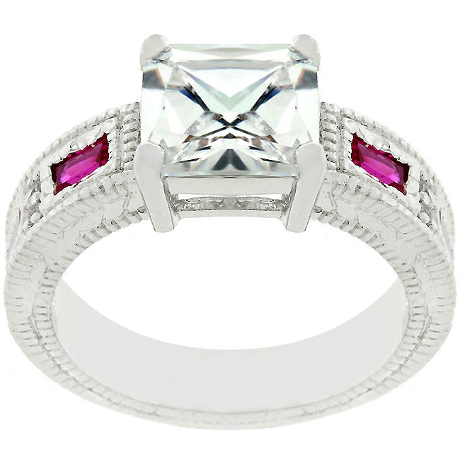 Prima Donna Ruby Red Cubic Zirconia Ring